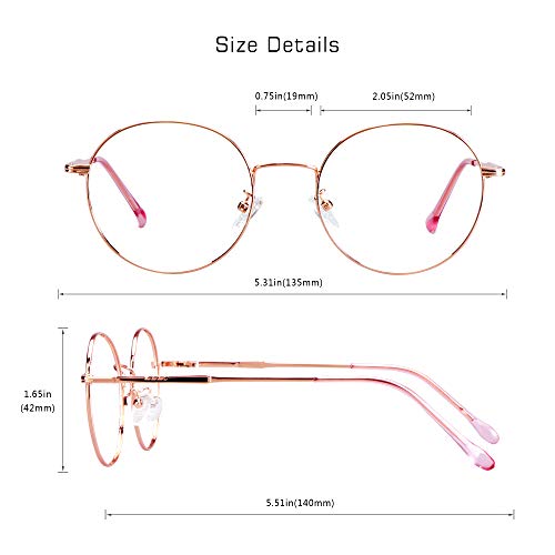 Image of VisionGlobal Blue Light Blocking Glasses for Women Men, Computer Reading, TV Glasses, Stylish Oval Frame