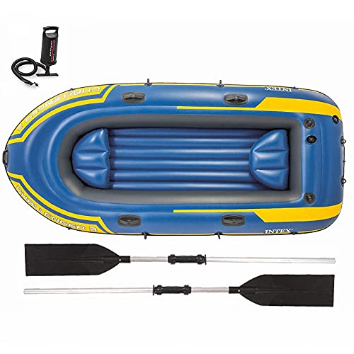 INUUXLG Inflatable Dinghy Boat Fishing, Inflatable Boat Kids with Oars, Touring Kayak, Inflatable Rafts Adults
