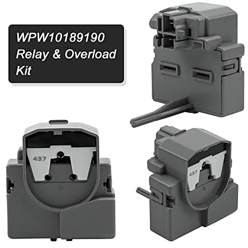 Ami Parts 2319792 W10197428 W10189190 Tsd2 Compressor Relay And Overload Assembly Starter Refrigerators For Whirl-Pool Ken-More 241527803 241941003 2255198 #TOP2