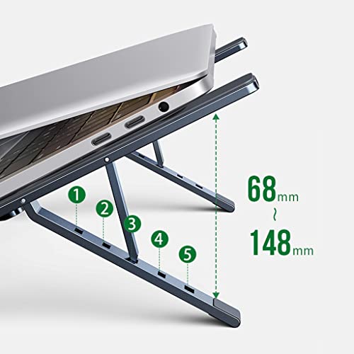 Soporte para computadora portátil con base suspendida gris y aleación rígida 5