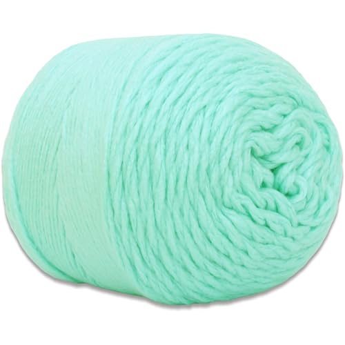 Image of ThreadArt Chunky Yarn Cake for Crochet #6, 300g /316 Yds, Light Aqua 07 | Soft super bulky #6 acrylic yarn cake for blankets, scarves, hats, crochet and knitting. Big 300g cake is machine washable.