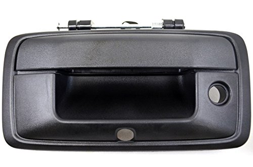 PT Auto Warehouse GM-3549A-TGC - Tailgate Handle, Textured Black - with Camera Hole