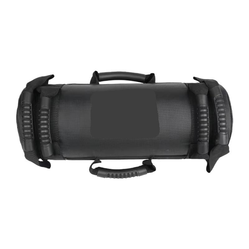 Fymlok Saco De Arena para Peso Sacos de Arena for Fitness 5 kg/10 kg/20 kg/25 kg/30 kg, for Levantamiento Pesas, búlgaros, vacíos, for Gimnasio en casa(Black 10kg)