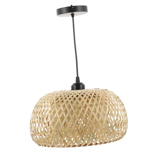 Luminaire suspendu en bambou pour corriger un éclairage de salon trop agressif