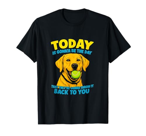 Fetch Anthem - Camiseta divertida de labrador con pelota de tenis Camiseta