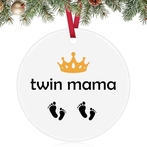 Twin Mom Christmas Ornament