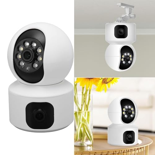 Image of smars 5+5MP Dual Lens WiFi PTZ Security Camera | 360 Pan Tilt IP Surveillance Cam | Color Night Vision | Human Detection | Auto Motion Tracking | Two-Way Audio