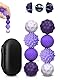 Silikon Magnetkugeln Fidget Toys, 8 Stück Magnetische Kugeln Sensorik Spielzeug, Tragbares Anti-Stress Spiel Ball, Stimming Sensory Toy für Kinder und Erwachsen (Lila)