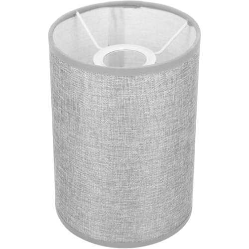 Warmhm Lampenschirm Leinen Lampenschirm Für Tischlampe Stoff Ersatzschirm Lampenschirme Pendelleuchte Stoffschirm Nachtlicht Lampenabdeckung für Wandlampe Pendelleuchte Tischleuchte Grau
