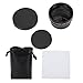 37mm 2X Telephoto Conversion Lens with Lens Bag, High Definition Telephoto Lens, fits Camera with 37mm Lens Thread
