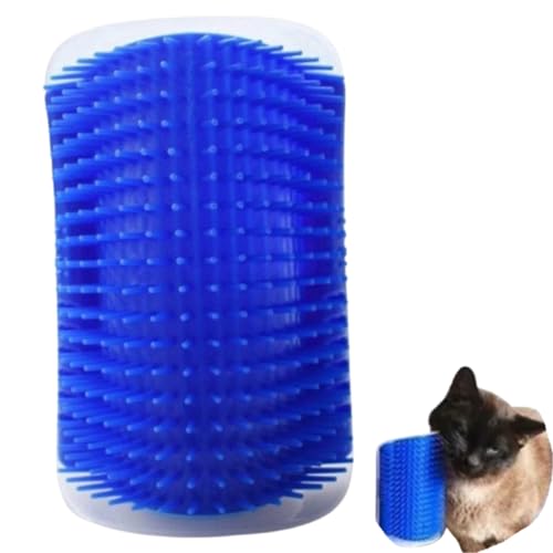 Auto Escova Massageadora Com Catnip Para Gatos – Fixação Na Parede, Coçador e Removedor de Pelos