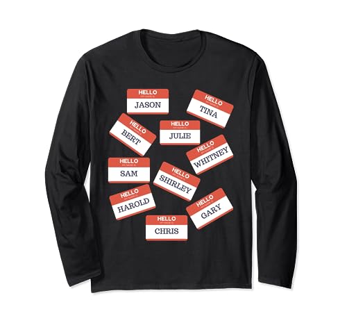 Identity Thief Costume Funny Halloween Party Easy Costumes Long Sleeve T-Shirt, Black