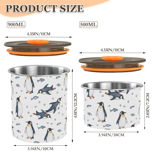 Recipiente hermético para café DOMIKING 900 ml acero miniatura 2