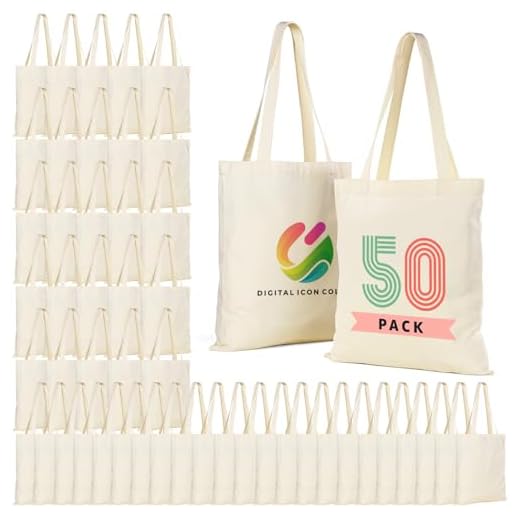 Bulk Canvas Tote Bag Set of 50