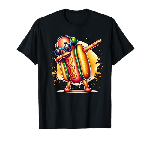 Hot Dog colorato con Salsa Dabbing Maglietta