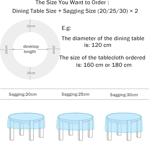 Housse table vinyle lavable et thermo-résistante pour table ronde 140cm - 8