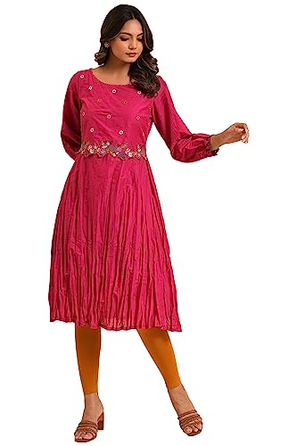 Image of W for Woman Women's Cotton Regular Fit Regular Kurta
