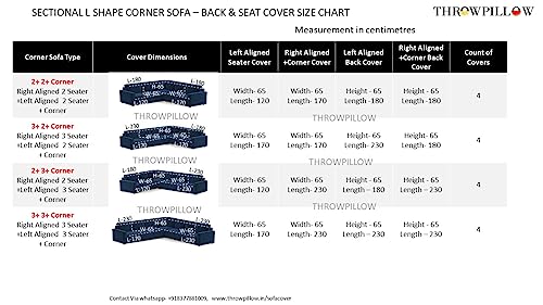 Image of Light Yellow Designer L-Shape 6 Seater Corner Sofa Cover|Corner Tassel Sofa Throw | Fits 3+2 Seater + Corner |Anti-Slip Sofa Throws for 3 Seater & 2 Seater|Fully Covered Sofa Cover with Tassels