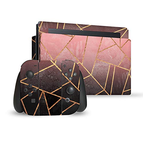 Autocollant Switch Vinyle Haute Qualité Rose et Noir Mix Art Couverture Intégrale
