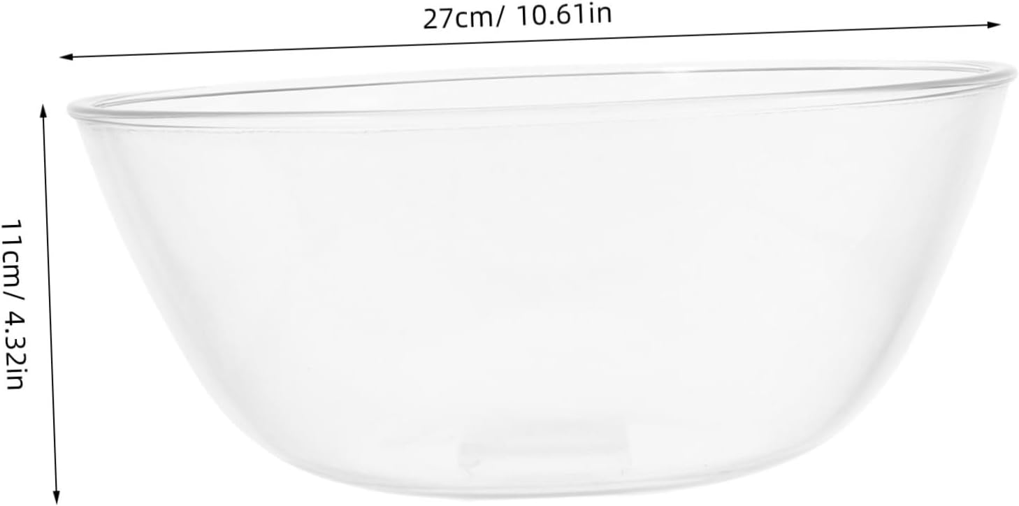 Elegant Glass Mixing Bowl Deep for Salad Cooking Porridge Kitchen Accessories for Friends Family