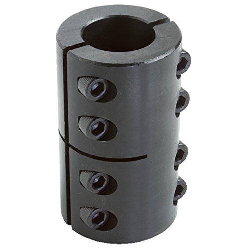 Climax Part 2MISCC-20-20 Mild Steel, Black Oxide Plating Clamping Coupling, 20 millimeters X 20 millimeters bore, 42 millimeters OD, 65 millimeters Length, M 6 x 16 Clamp Screw