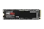 SAMSUNG 990 PRO SSD 4TB PCIe Gen4 NVMe M.2 Internal Solid State Hard Drive, Up to 7,450MB/s, Heat Control, Direct Storage and Memory Expansion, MZ-V9P4T0B/AM [Canada Version]