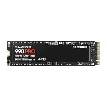 SSD Samsung 990 PRO - 4TB, NVMe, M.2 2280, Leitura até 7450MB/s, Gravação até 6900MB/s