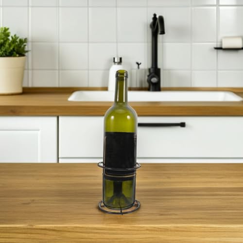 Veemoon Wall Mounted Single Wine Rack, 4pcs Metal Bottle Display Stand Simple Wine Holder Rustic Wire Bottle Holder for Home Kitchen Restaurant Bar Storage Organizer by Veemoon - Image 7