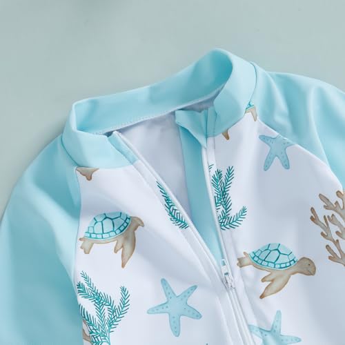 Toddler Infant Baby Boy 4th of July Swimsuit Newborn Rash Guard Boys Girls One Piece Zipper Bathing Suit Swimwear with Hat4