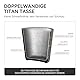 Thous Winds Titan Camping Becher, 300ML Doppelwandige Titan Tasse, Leichter Kaffeebecher Teetasse Trinkbecher Whisky-Becher für Camping, Wandern, Trekking, Picknick (Rinden-Textur Version)