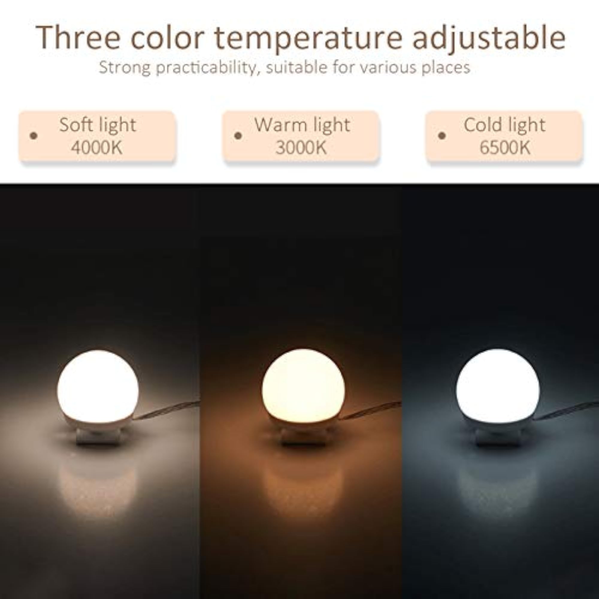 USB Dimmable LED Vanity Mirror Lights, Practical Design