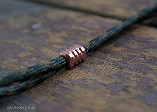 Tec Accessories Titanium, Brass, And Copper Paracord Lanyard Beads (3 Pack) Keychain Accessories, Paracord Keychain Beads For Your Gear, Zipper Pulls, Bags, Paracord Beads, Paracord Accessories #TOP4