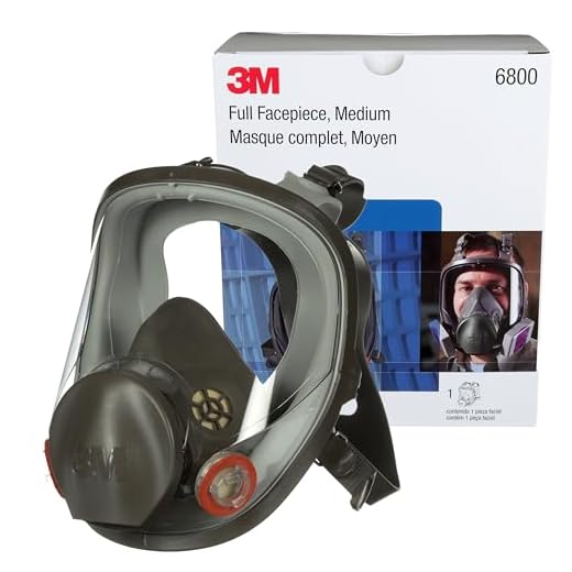 3M Full Facepiece Reusable Respirator 6800, Paint Vapors, Dust, Mold, Chemicals, Medium