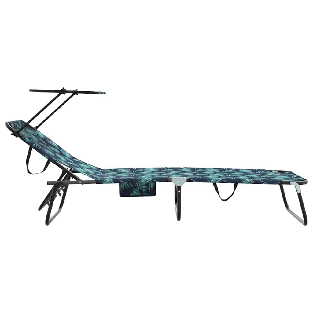 Klappbare Gartenliege Mehrfarbig 190 x 57 x 81 cm Oxford Material Verstellbare Rückenlehne für Relaxen im Garten Terrasse Balkon Strand Camping Outdoor Nutzung