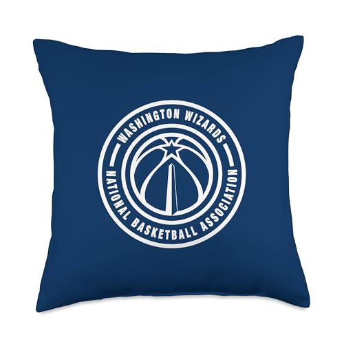 NBA - Washington Wizards Circle Logo Navy And White Throw Pillow