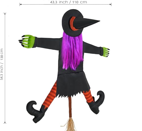 BABYLIAN Betty Bash Crashing Witch Into Tree Halloween Decoration - image 4
