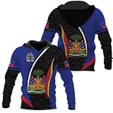 Personalized Haiti Hoodie Sweatshirt Zip Hoodie for Men & Women - Haitian Pride Coat Of Arms