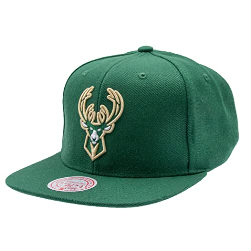 Mitchell & Ness Men's Milwaukee Bucks Team Ground 2.0 Snapback Cap DarkGreen