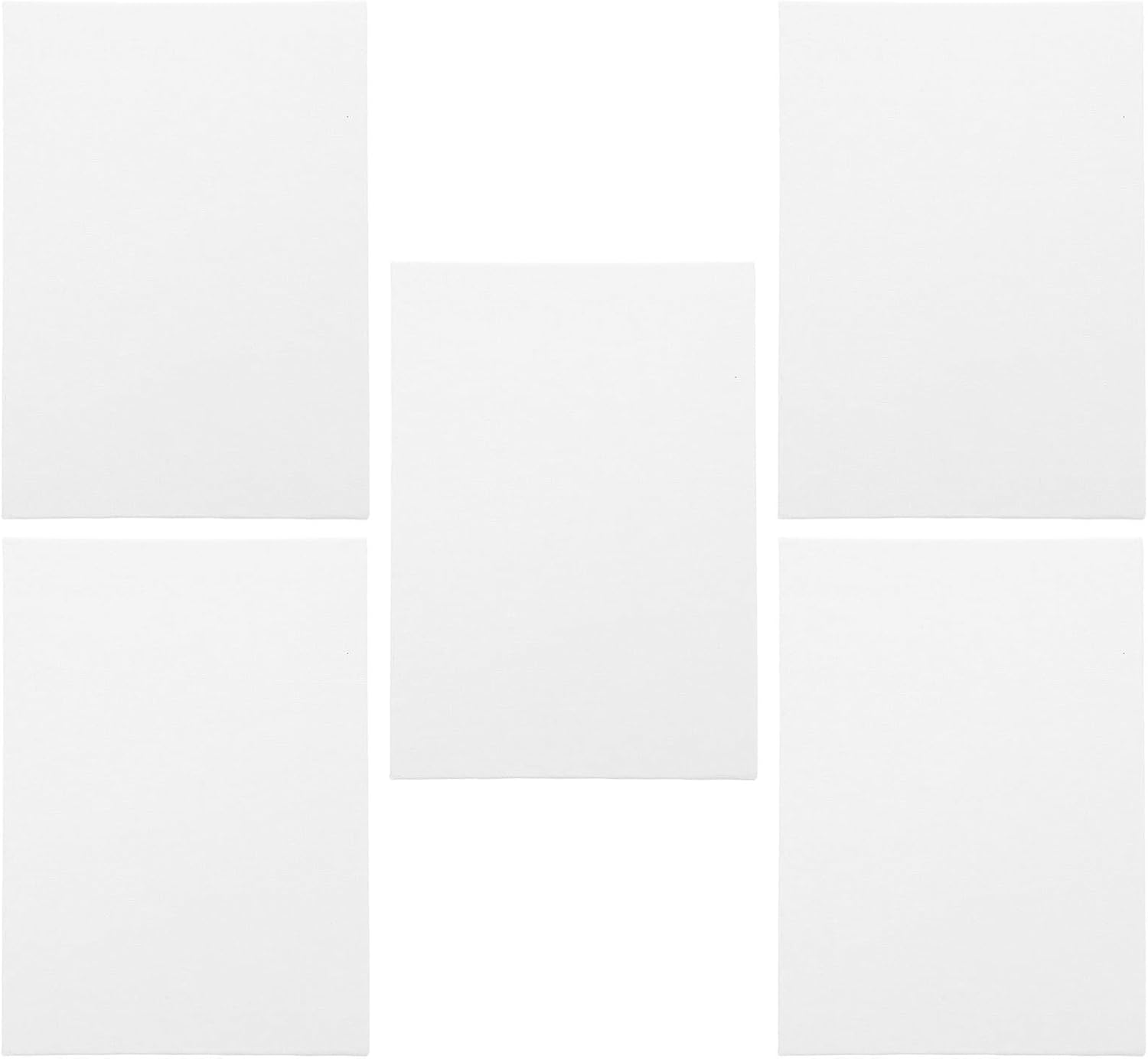 5pcs White Canvas Boards for Painting, 8x10 Inch Cotton Panels