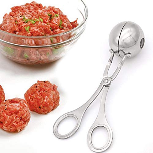 KKmoon Colher de almôndega fabricante de bolas pinças para bolas de carne de aço inoxidável antiader