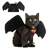 DIYASY Cat Halloween Bat Wing Costume,Halloween Small Pets Black Bat Costume Decoration for Puppy...