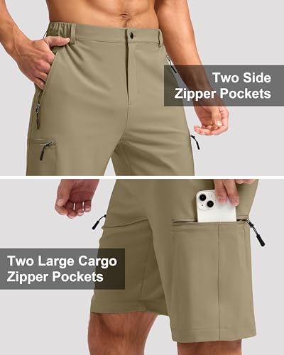 Image of G Gradual Men's Hiking Cargo Shorts 9 inch Quick Dry Lightweight with 4 Pockets