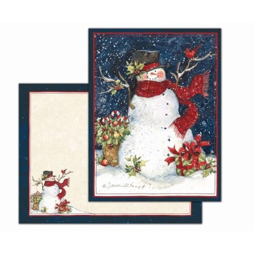 Lang, Snowman Scarf Boxed Christmas Cards (18 Pack) w/Decorative Box by Susan Winget