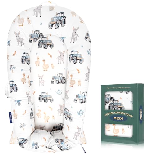 Image of MEXXI Infant Lounger Baby Nest Replacement Cover | Hypoallergenic | Premium | [Fits Dockatot Deluxe+] (Cover Only) (Farm)
