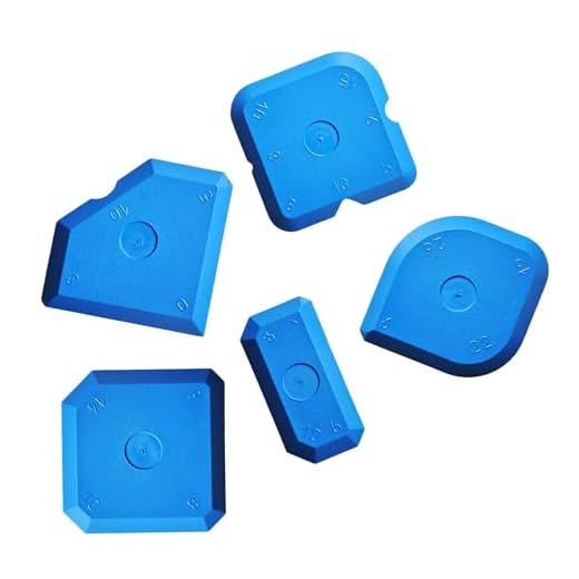 5PCS Scraper Tool Kit Grouting Set Smoothing Trowel Grout Remover Silicone Joint Filler Smoothing Spatula For Sealant Cleaning（Blue）