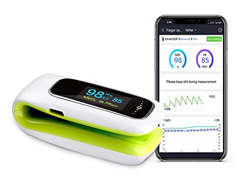 Smilecare Pulsoximeter Wiederaufladbar mit Bluetooth, Messung von Sauerstoffsättigung, Herzfrequenz und Perfusionsindex Cover