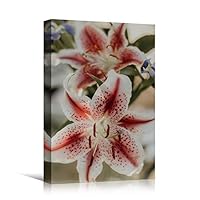 Canvas Wall Art Red Arrangement Bouquet Expressive Floral Multicolor Photography Romantics - 12x18 inches