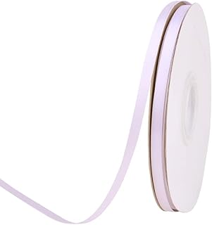 Ribest 1/4 inch 50 Yards Solid Double Face Satin Ribbon Per Roll for DIY...