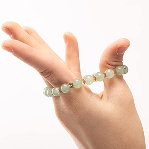 Beaded Crystal Charka Charm Women's Bracelet Jewelry Handmade With 8Mm Green Aventurine Jade Healing Crystal Energy Stone Strength Spiritual Bracelet Inspirational Gifts For Teen Girls Women 7" #TOP4