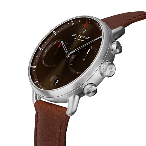 [ノードグリーン]Pioneer 北欧デザイン腕時計 サンレイブラウン ブラウンレザー 42mm 商品画像2
